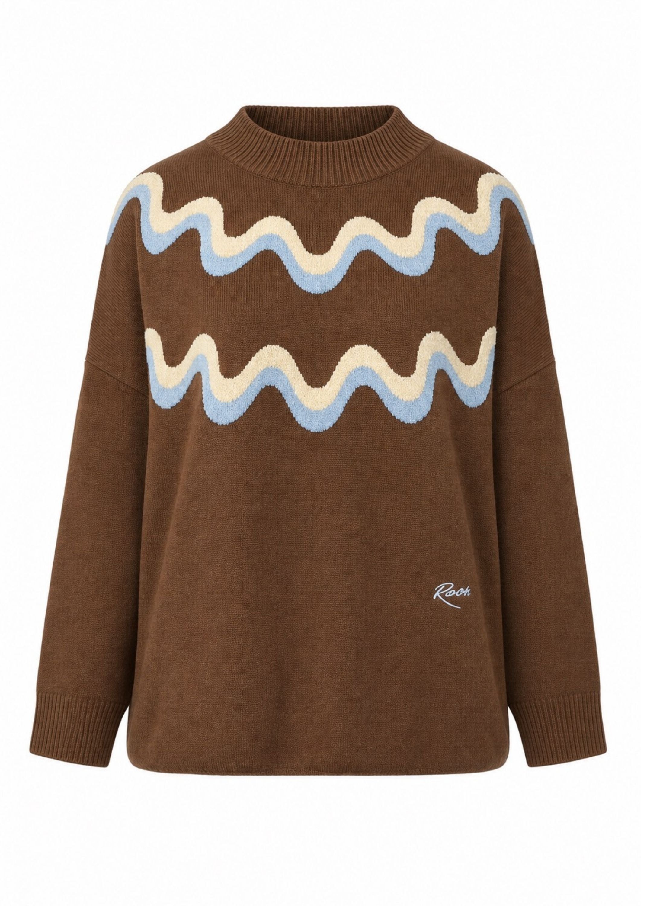 Wave Knit | Chocolate & Blue