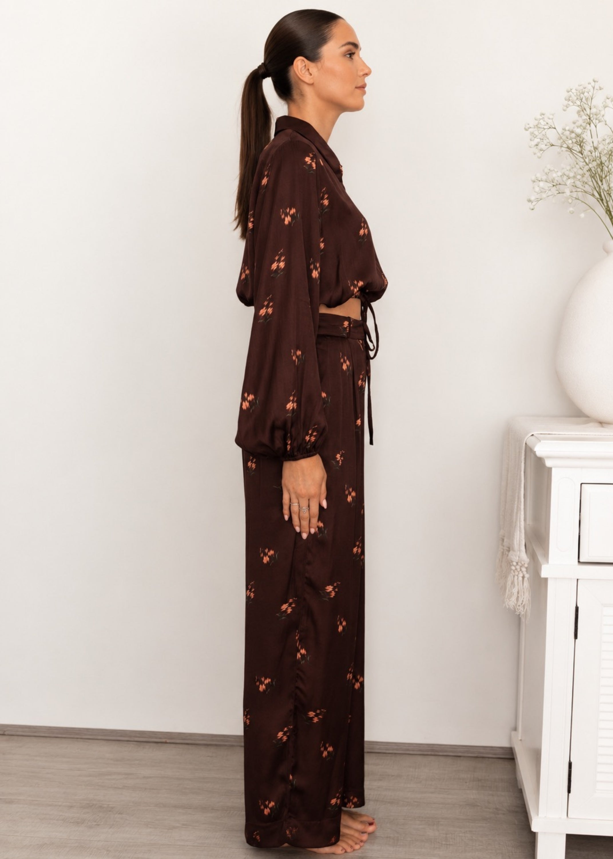Cody Crop Shirt | Chocolate