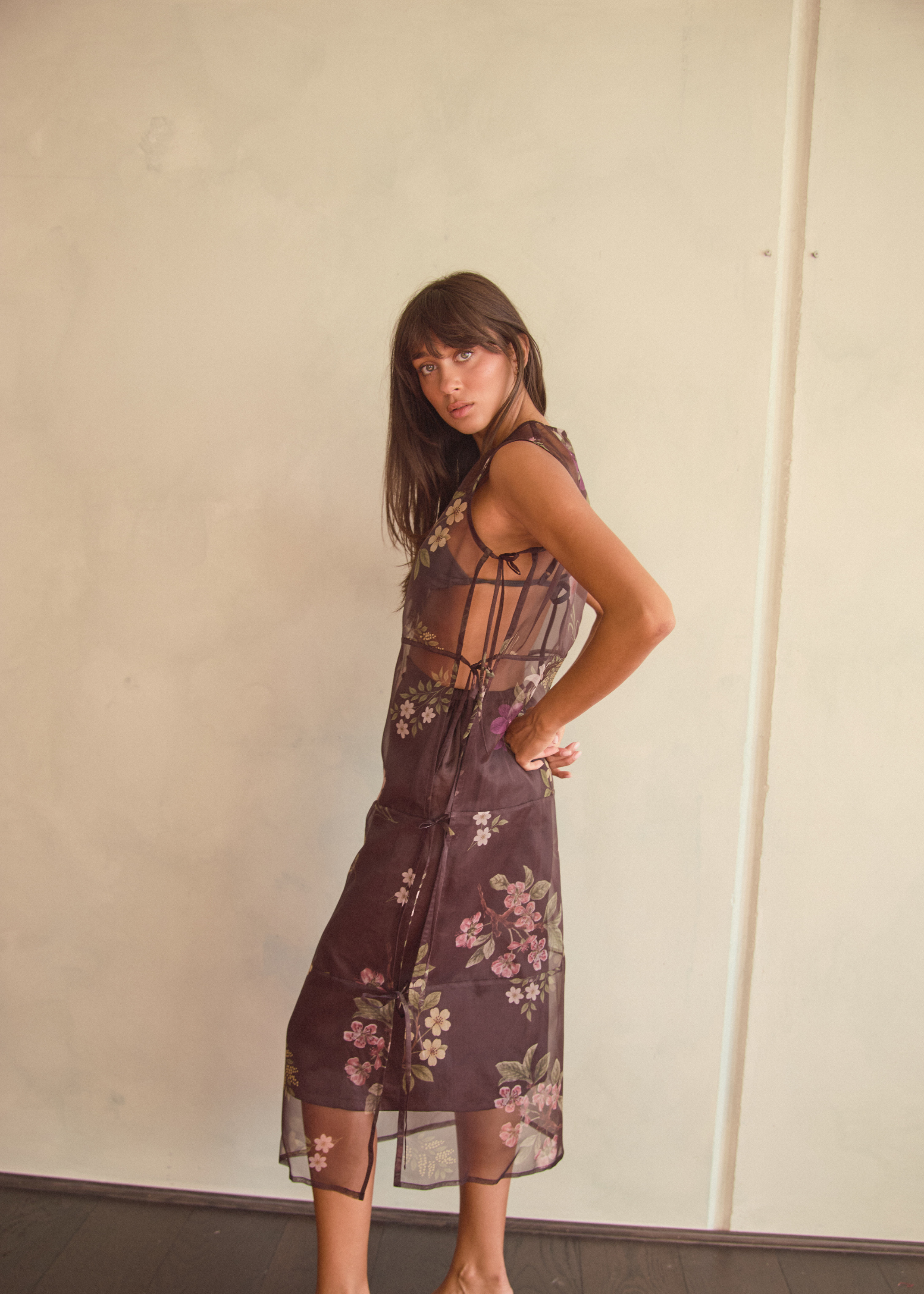 Marla Tie up Midi | Chocolate Floret