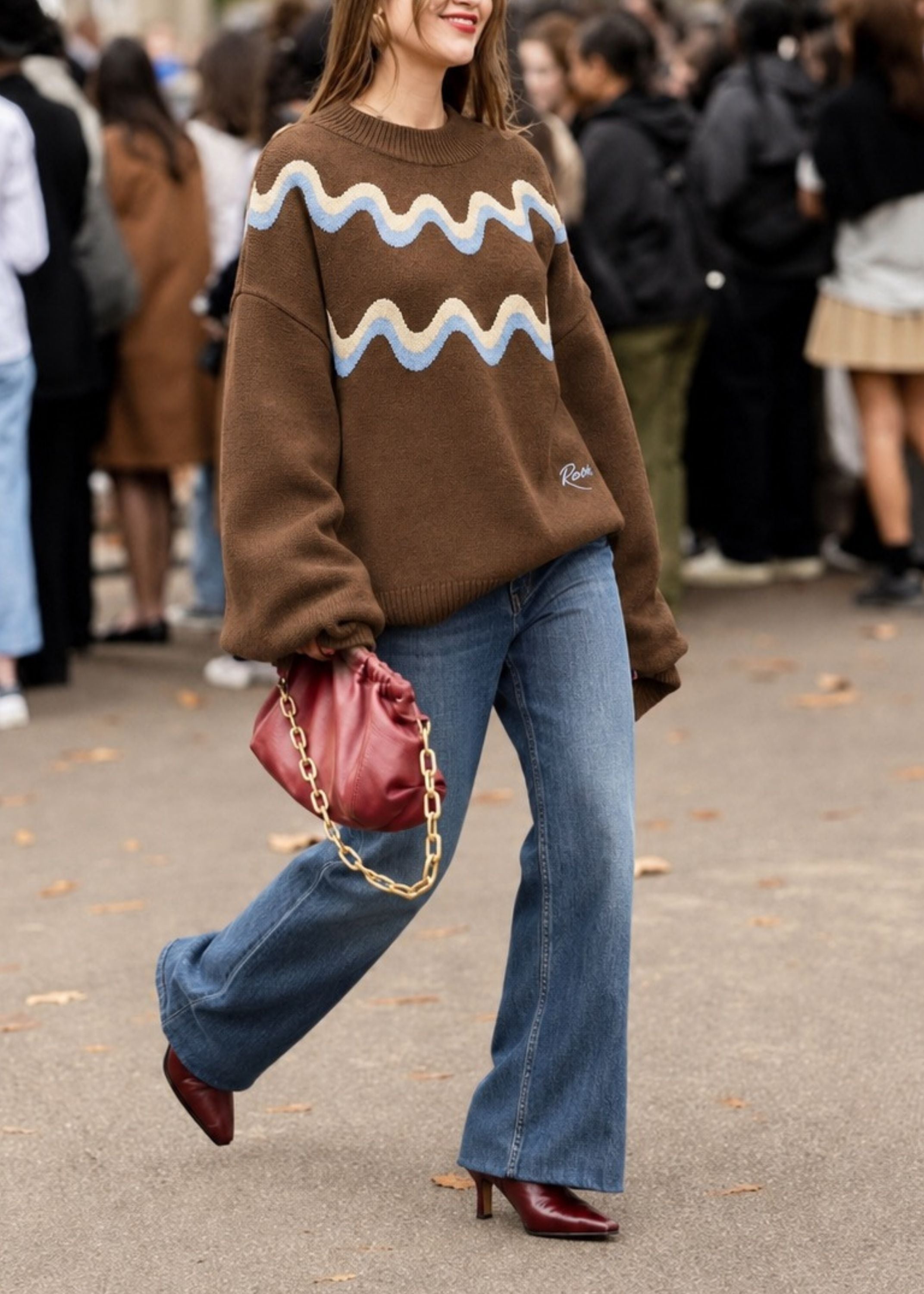 Wave Knit | Chocolate & Blue