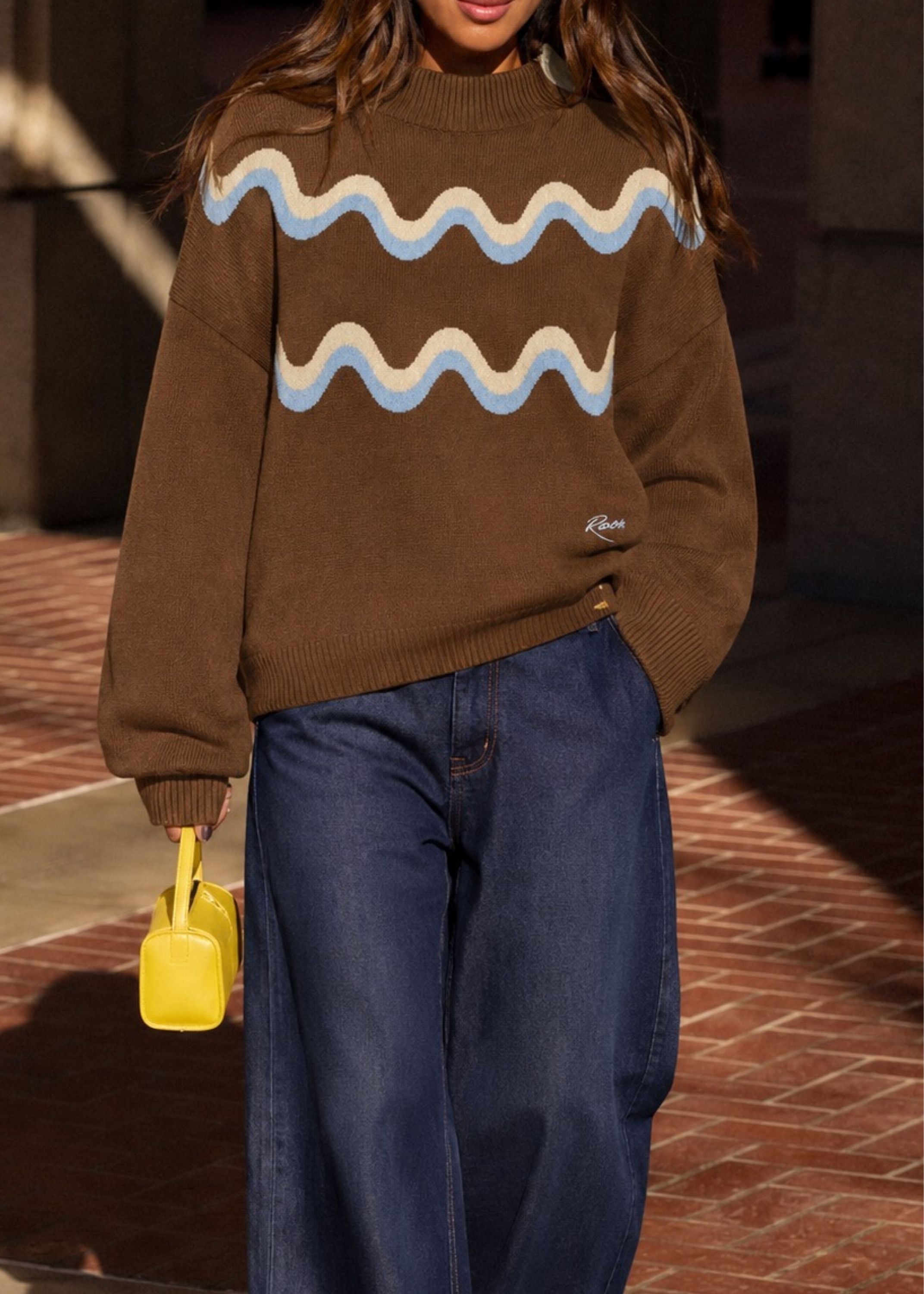 Wave Knit | Chocolate & Blue