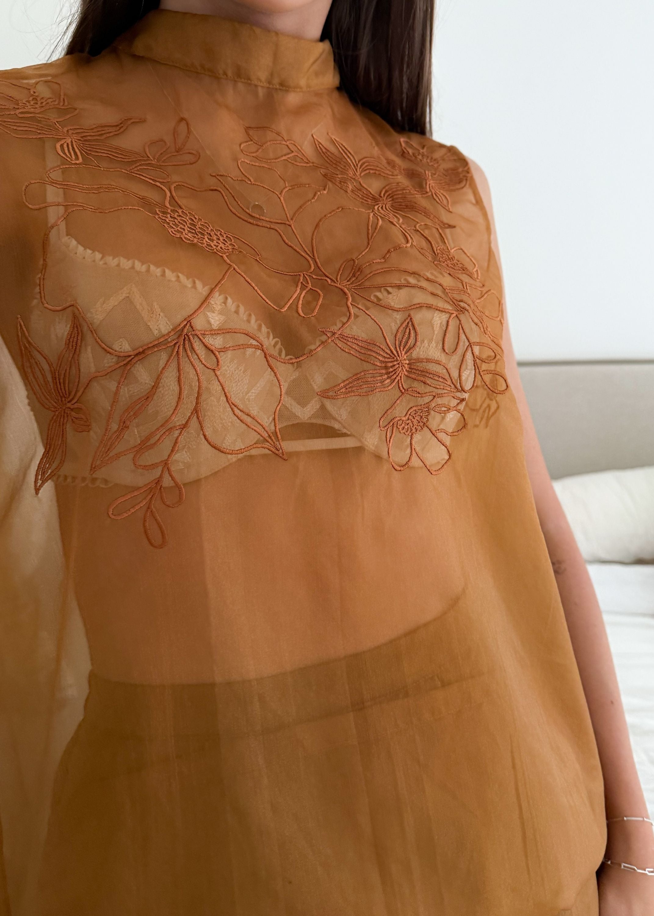 Serena Midi Skirt | Caramel