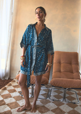 Sol Mini Wrap Dress | Teal