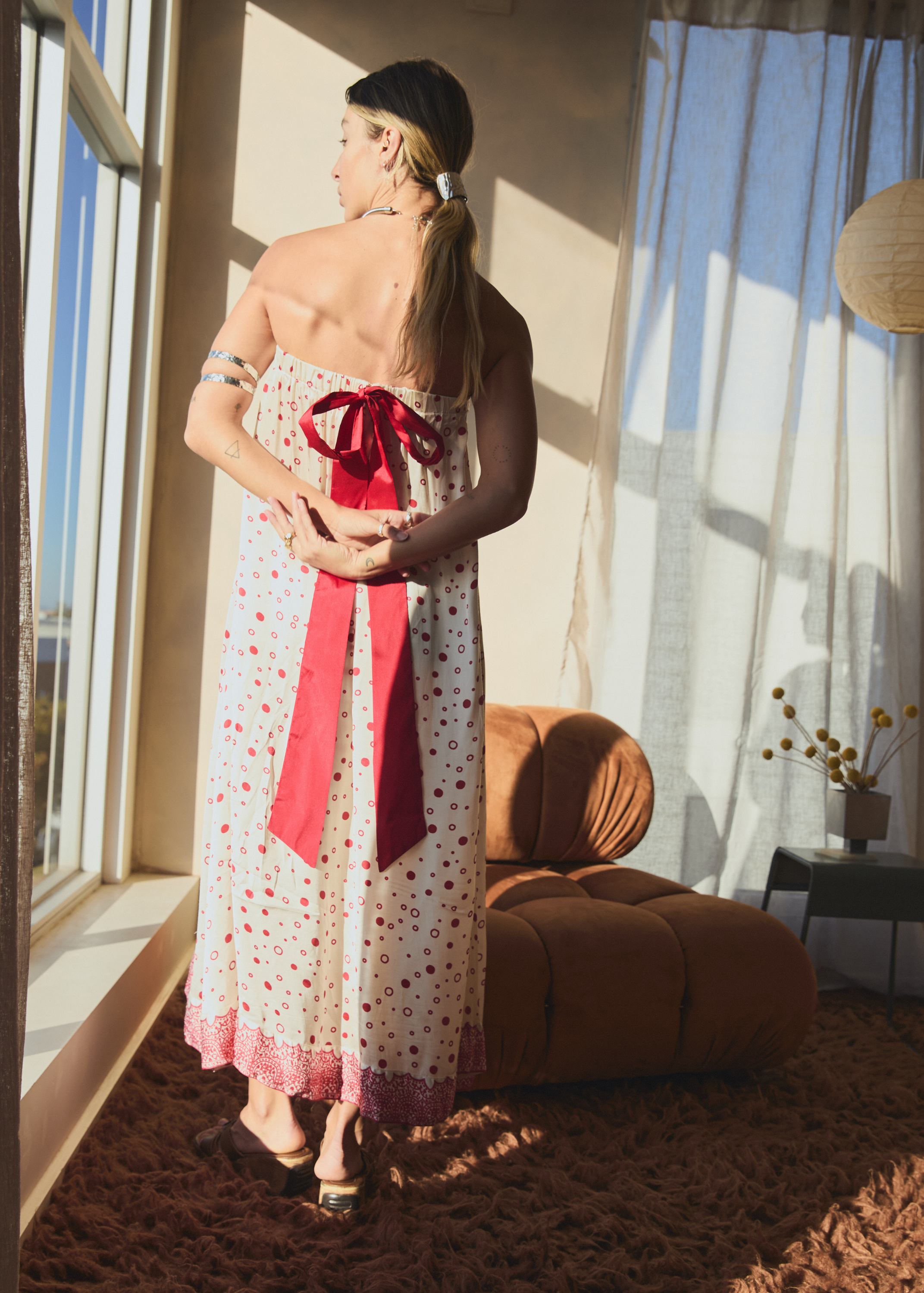 Aerial Tube Dress | Red