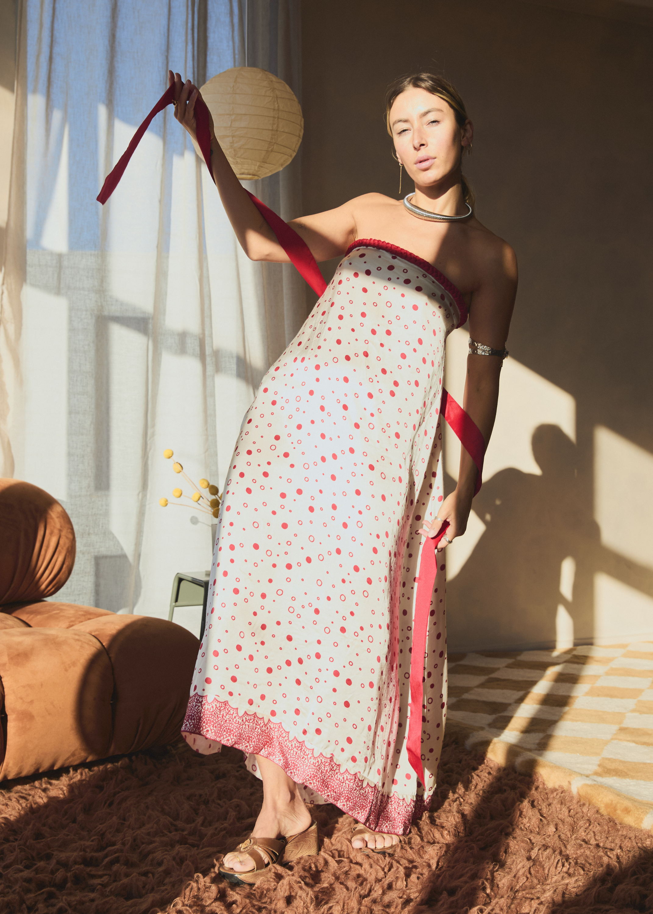 Aerial Tube Dress | Red