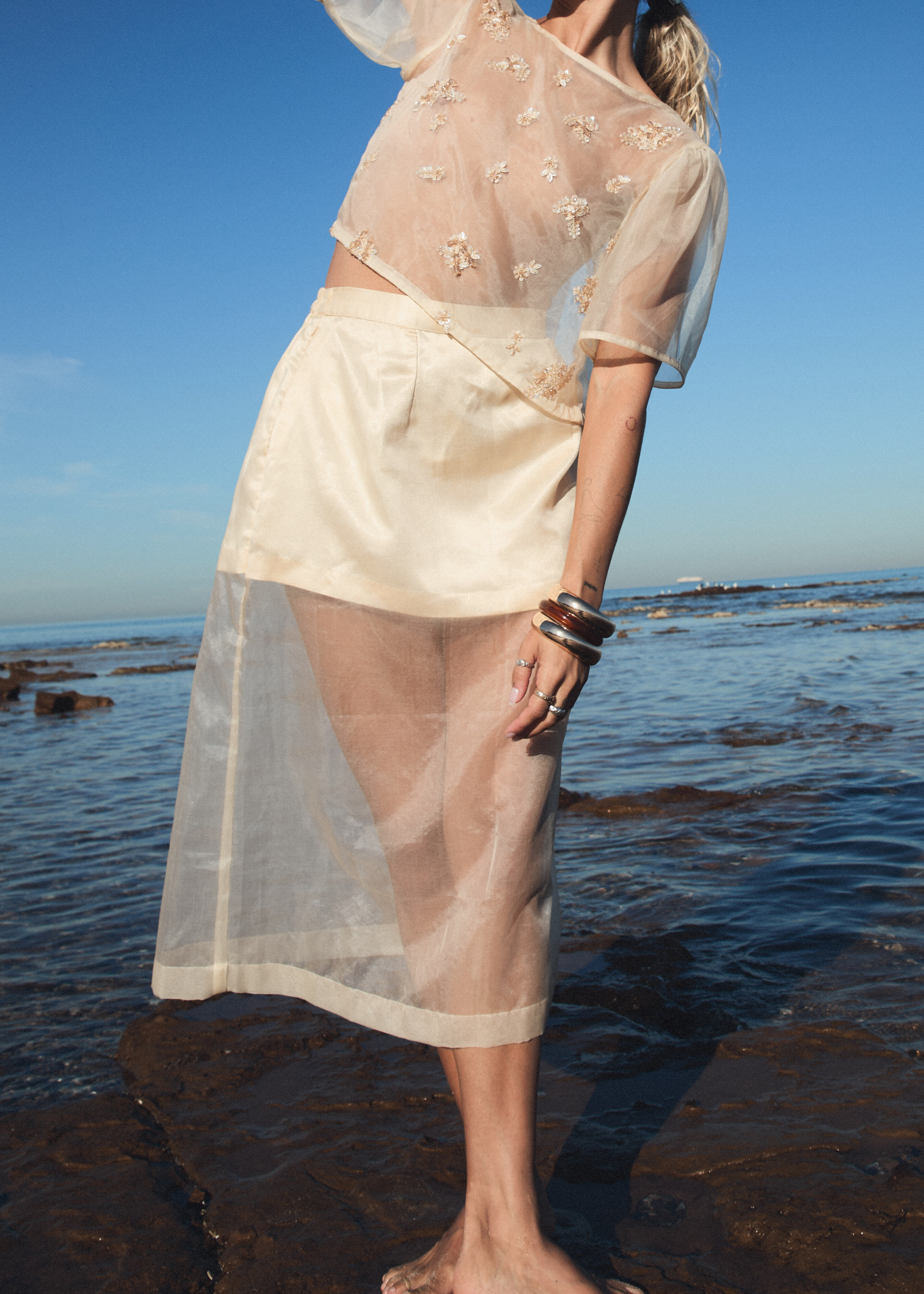 Serena Midi Skirt | Lemon