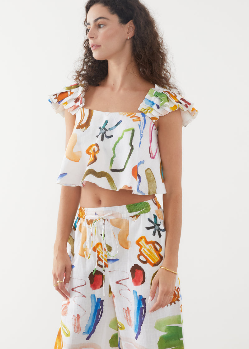Aloe Top | Day Dream Print | Sample