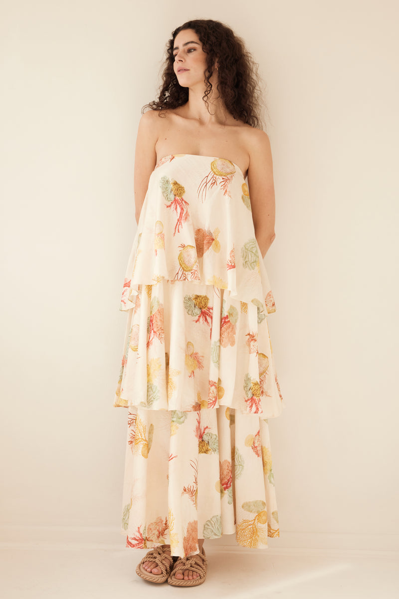 La Mer Muse Strapless Maxi, Sustainable Dresses by Rooh Collective