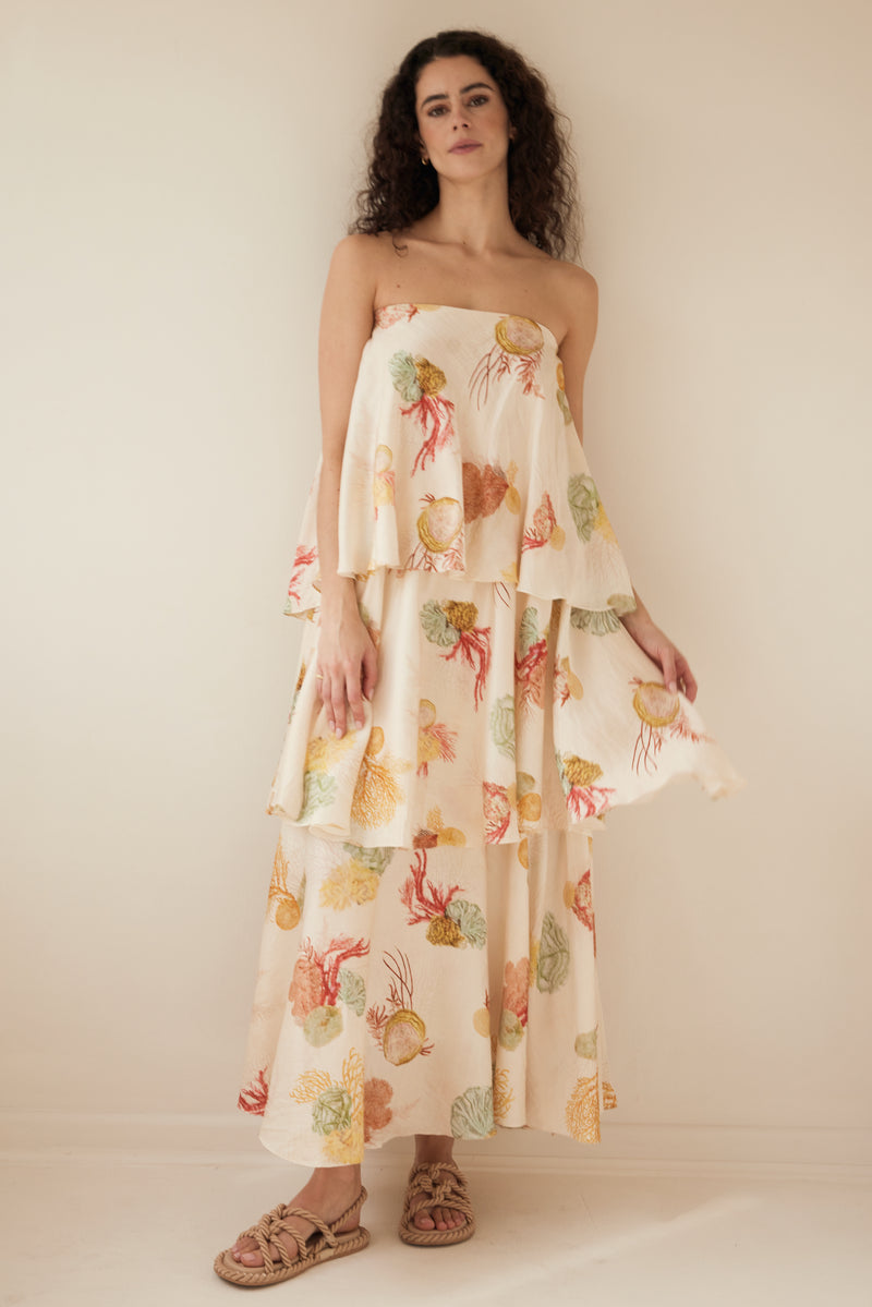 La Mer Muse Strapless Maxi, Sustainable Dresses by Rooh Collective