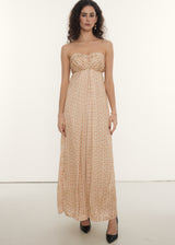 Bea Strapless Maxi Dress in Aura, Shop Rooh Collective for sustainable dresses