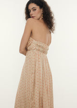 Bea Strapless Maxi Dress in Aura, Shop Rooh Collective for sustainable dresses