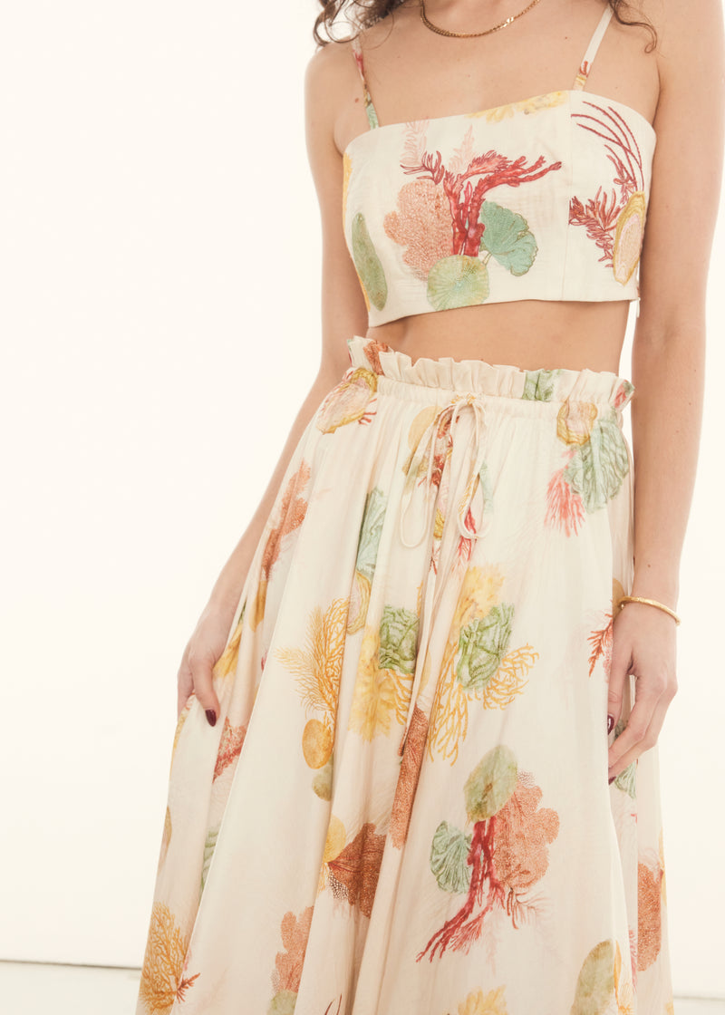 La Mer Summer Crop Top Co-ord, Rooh Collective