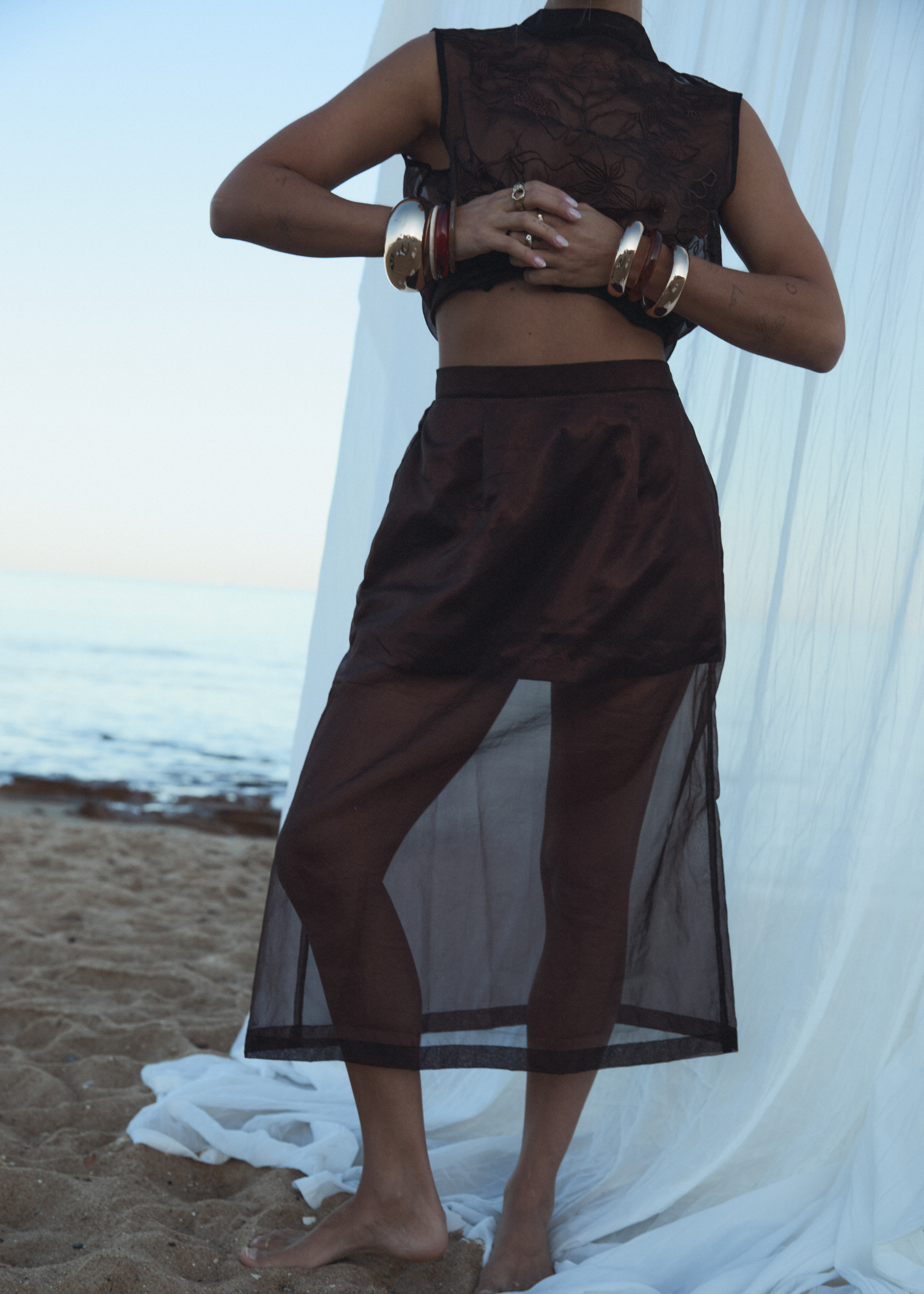 Serena Midi Skirt | Chocolate