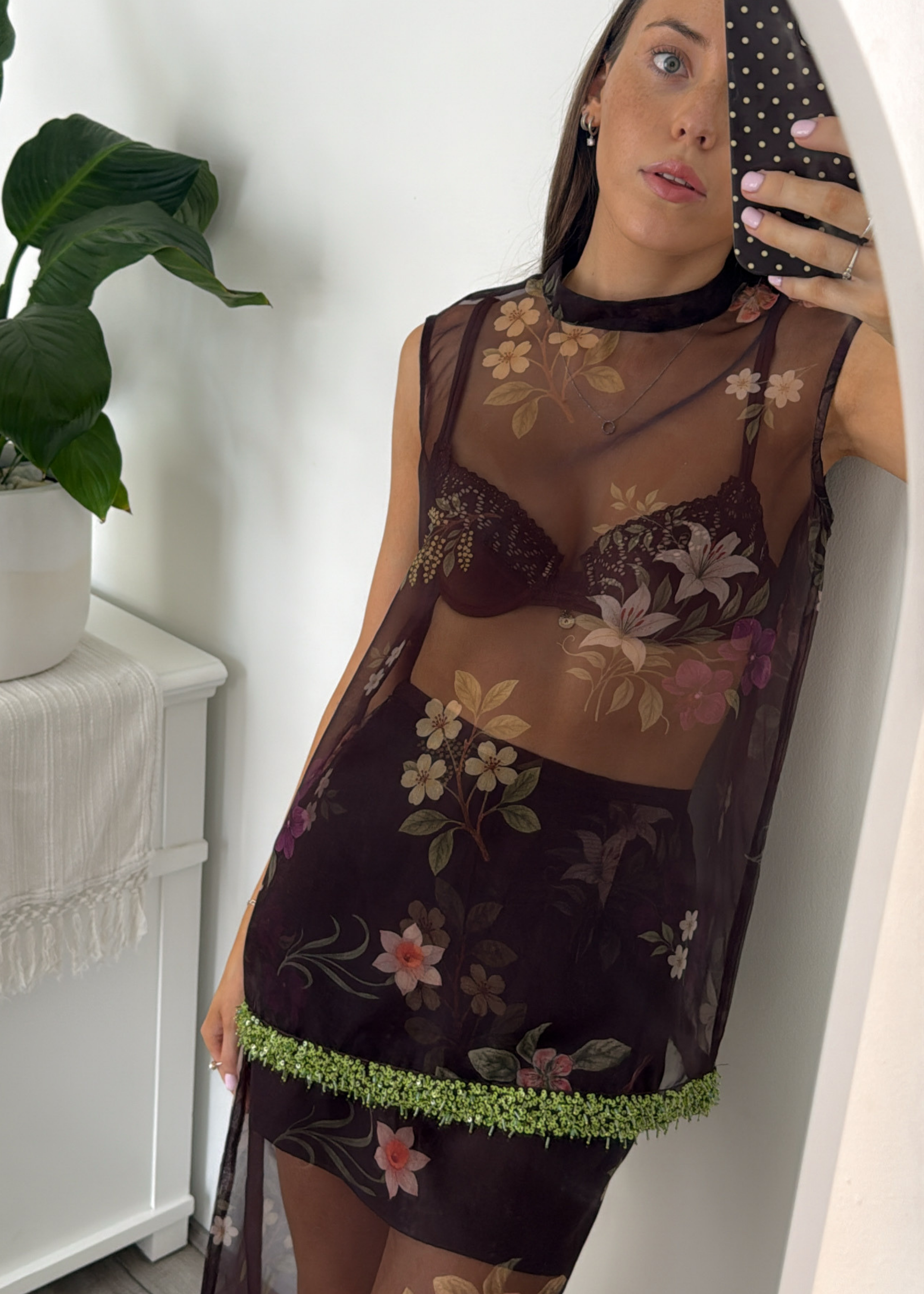 Lola Top | Chocolate Floret