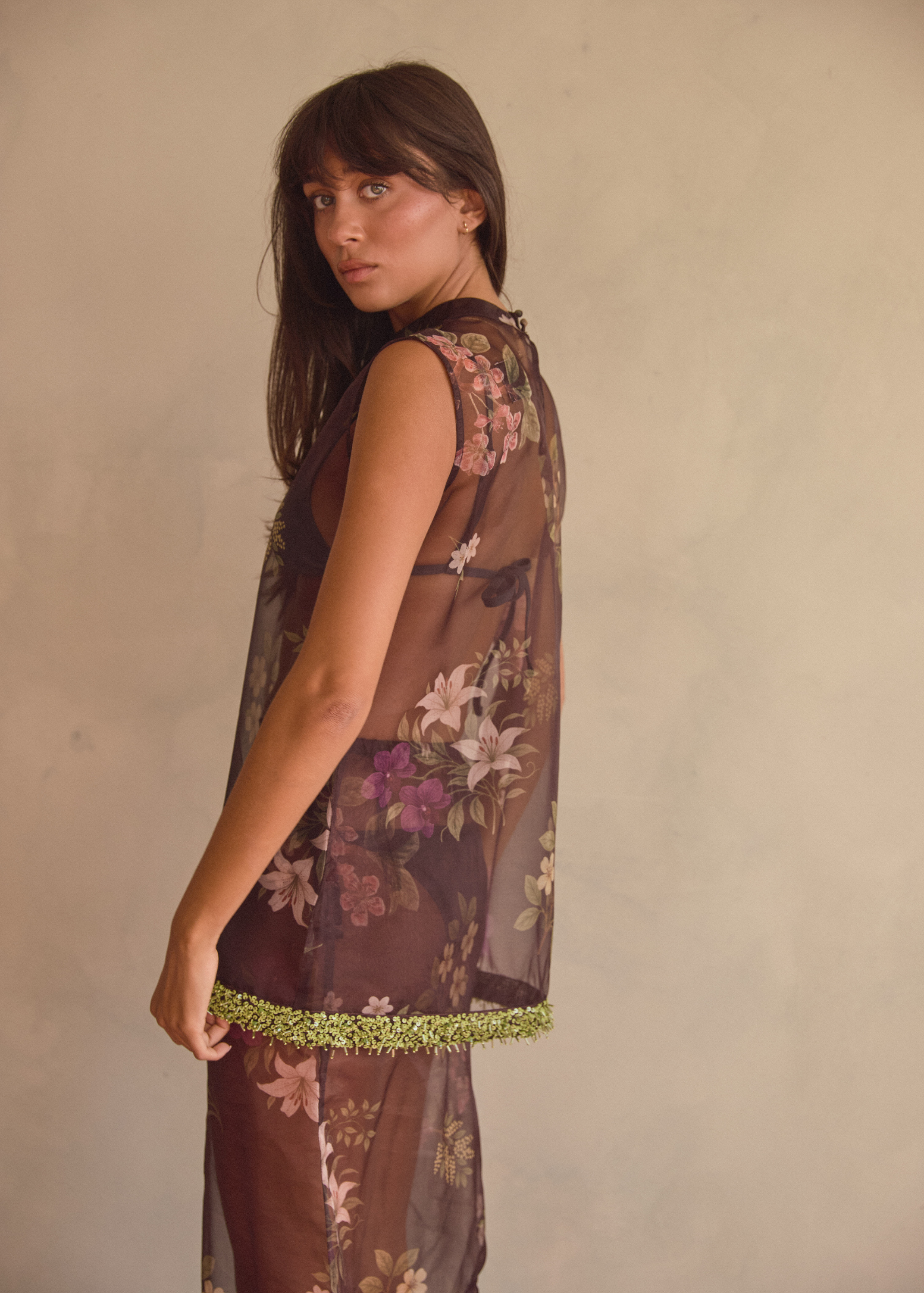 Lola Top | Chocolate Floret