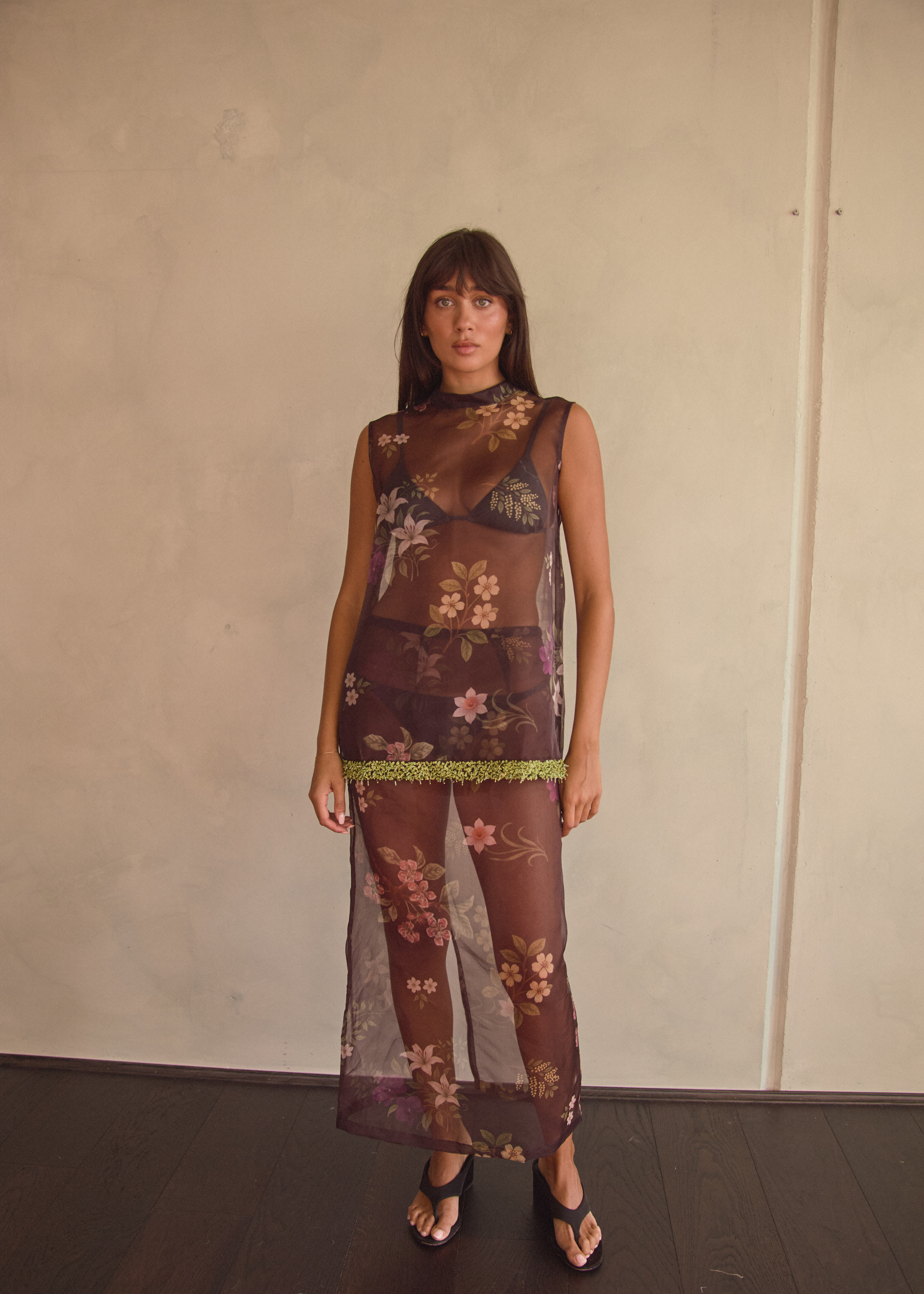 Lola Top | Chocolate Floret