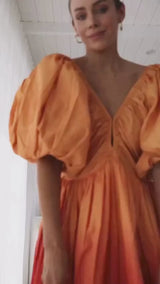 Birthday Gown | Orange Ombré
