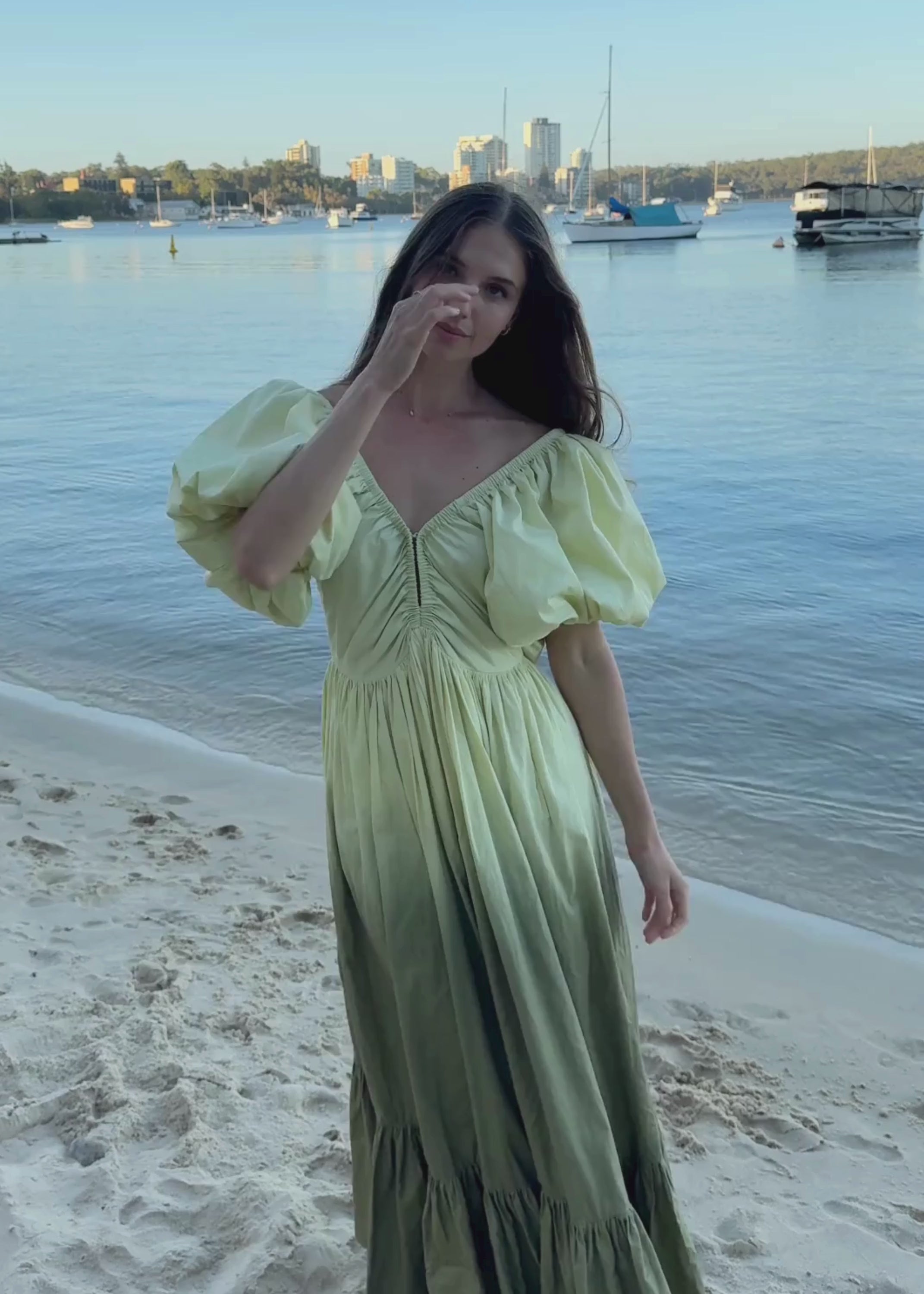 Birthday Gown | Pistachio Ombré