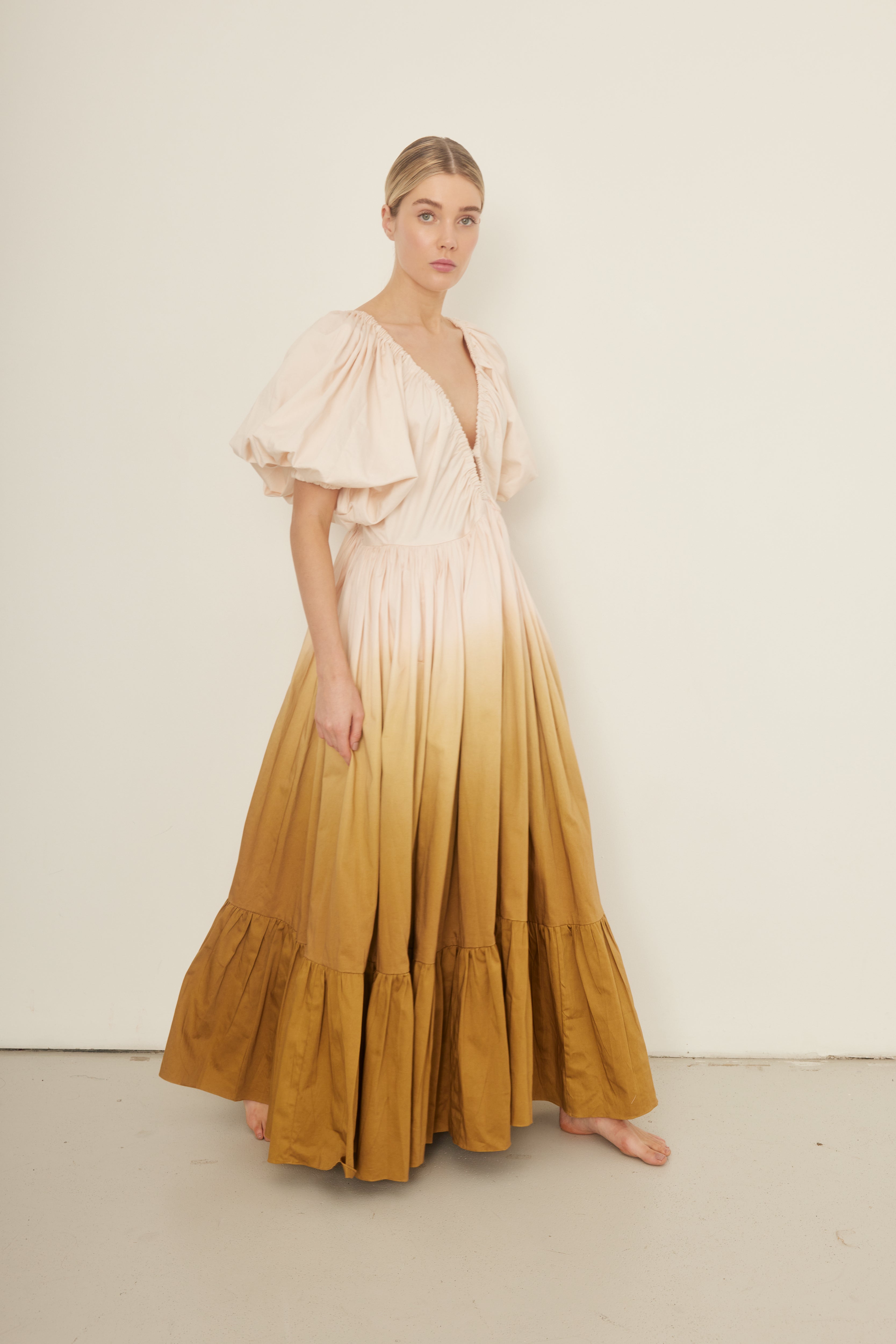 Rooh Collective Birthday Gown - Pistachio Ombre - Maternity Photoshoot Dress