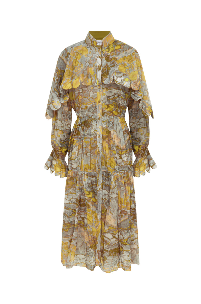 Alyssa Cape Midi | Marble
